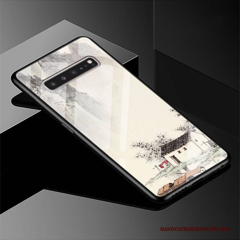 Hülle Samsung Galaxy S10 5g Schutz Wind Glas, Case Samsung Galaxy S10 5g Dunkelblau Licht