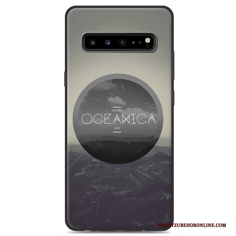 Hülle Samsung Galaxy S10 5g Silikon Handyhüllen Schwarz, Case Samsung Galaxy S10 5g Schutz Grau Persönlichkeit
