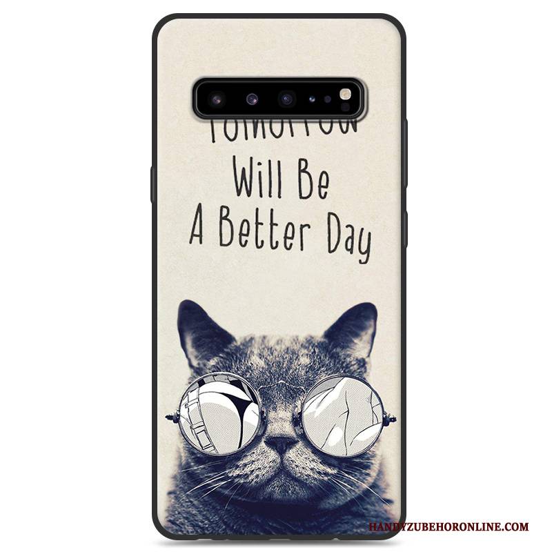 Hülle Samsung Galaxy S10 5g Silikon Handyhüllen Schwarz, Case Samsung Galaxy S10 5g Schutz Grau Persönlichkeit