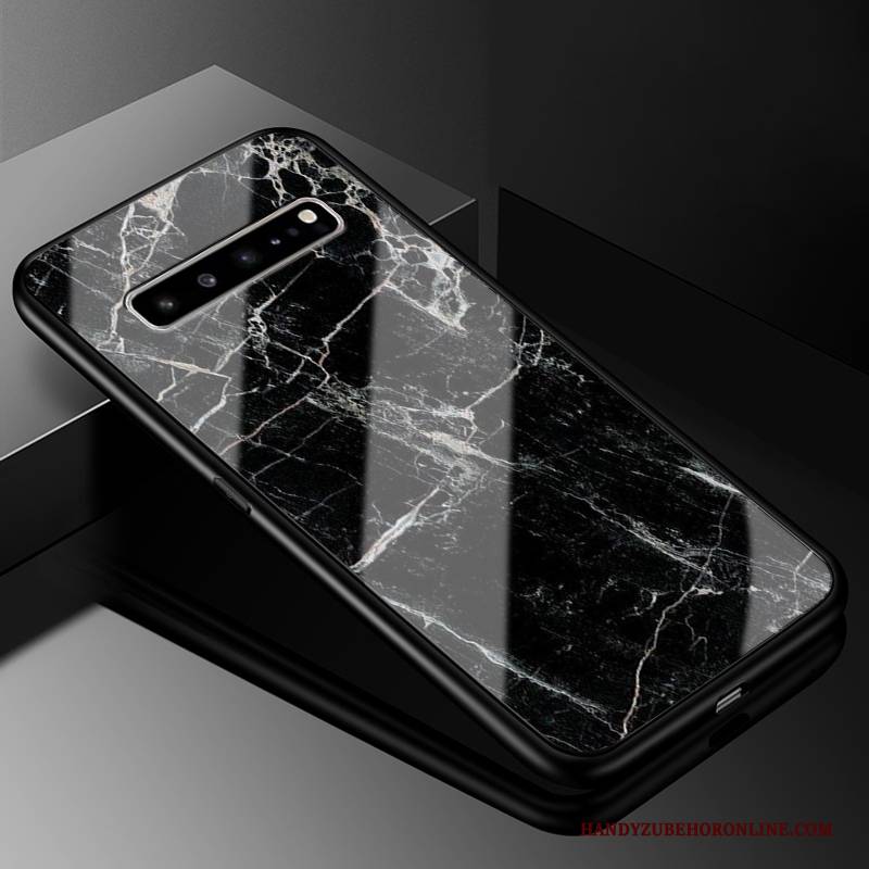 Hülle Samsung Galaxy S10 5g Taschen Handyhüllen Persönlichkeit, Case Samsung Galaxy S10 5g Schutz Dunkelblau Glas