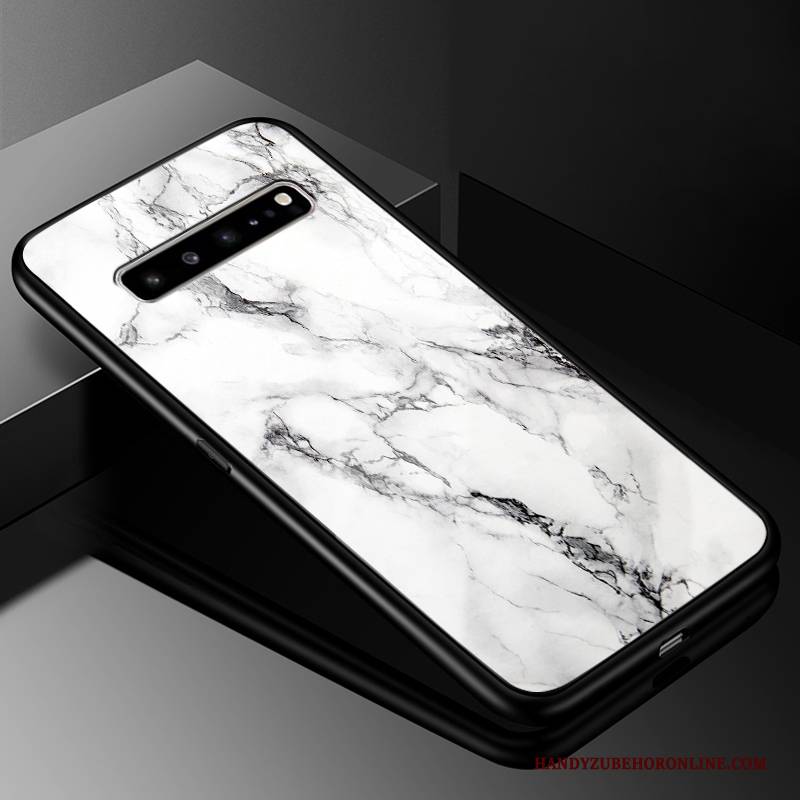 Hülle Samsung Galaxy S10 5g Taschen Handyhüllen Persönlichkeit, Case Samsung Galaxy S10 5g Schutz Dunkelblau Glas