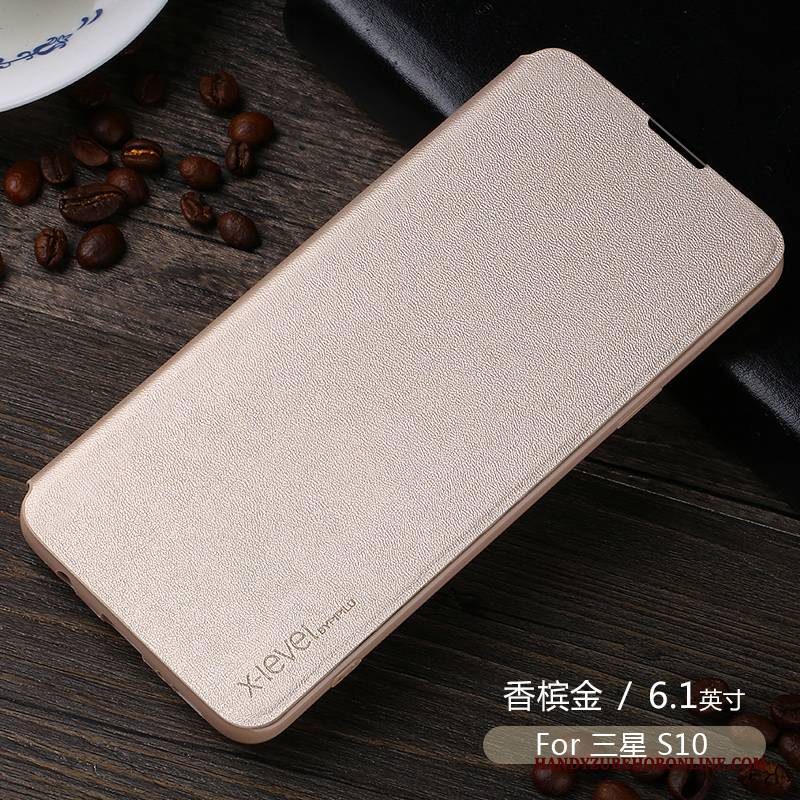 Hülle Samsung Galaxy S10 Lederhülle Handyhüllen Anti-sturz, Case Samsung Galaxy S10 Taschen High-end Schlank