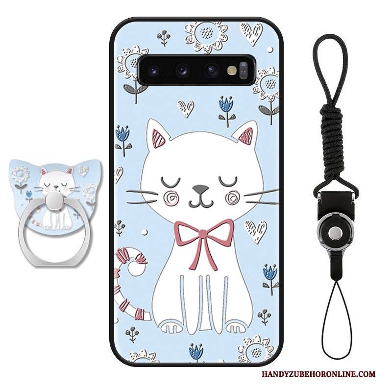 Hülle Samsung Galaxy S10+ Schutz Trendmarke Liebhaber, Case Samsung Galaxy S10+ Karikatur Netto Rot Persönlichkeit