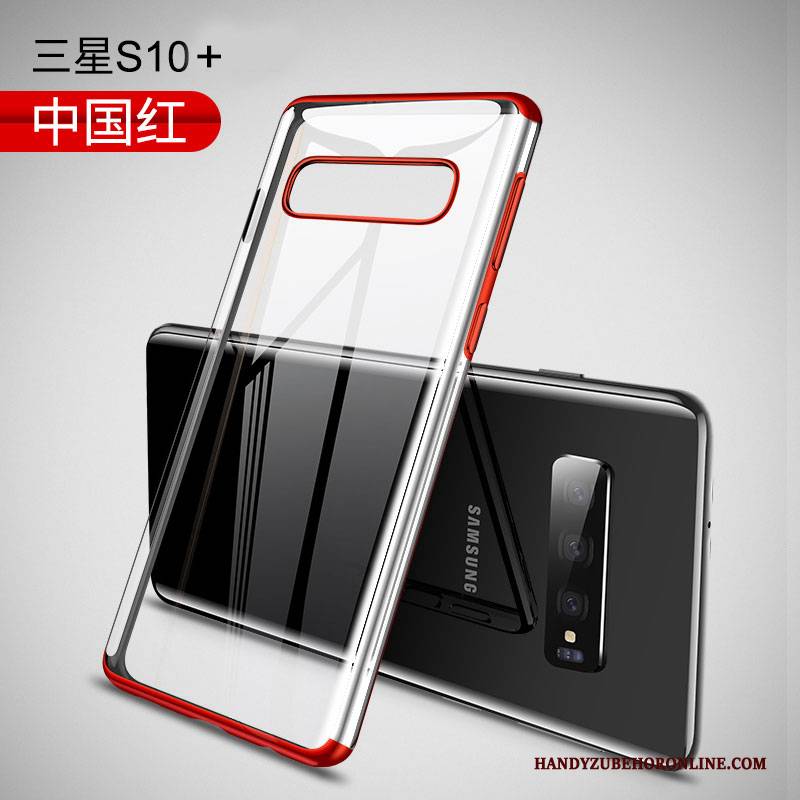 Hülle Samsung Galaxy S10+ Silikon Blau Schlank, Case Samsung Galaxy S10+ Taschen Anti-sturz Trend