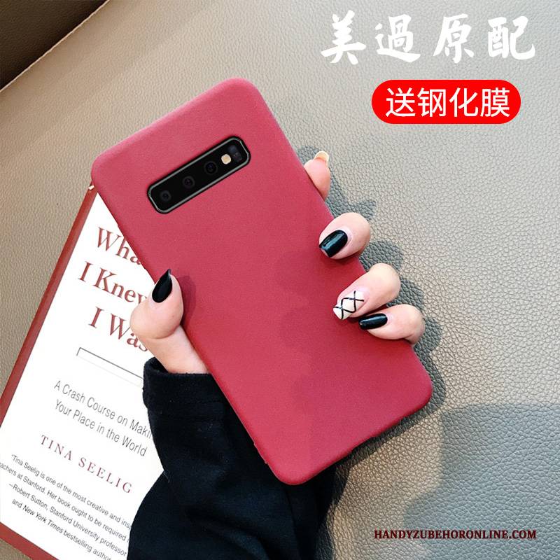 Hülle Samsung Galaxy S10+ Taschen Handyhüllen Trend, Case Samsung Galaxy S10+ Schutz Grau Einfach