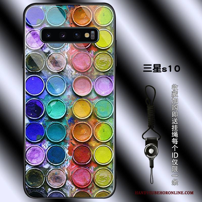 Hülle Samsung Galaxy S10 Taschen Persönlichkeit Netto Rot, Case Samsung Galaxy S10 Silikon Einfach Trend