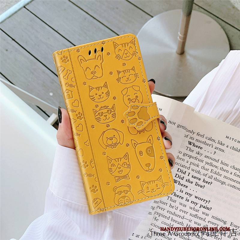 Hülle Samsung Galaxy S20+ Lederhülle Hund Nette, Case Samsung Galaxy S20+ Schutz Grün Handyhüllen