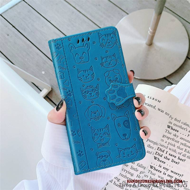 Hülle Samsung Galaxy S20+ Lederhülle Hund Nette, Case Samsung Galaxy S20+ Schutz Grün Handyhüllen