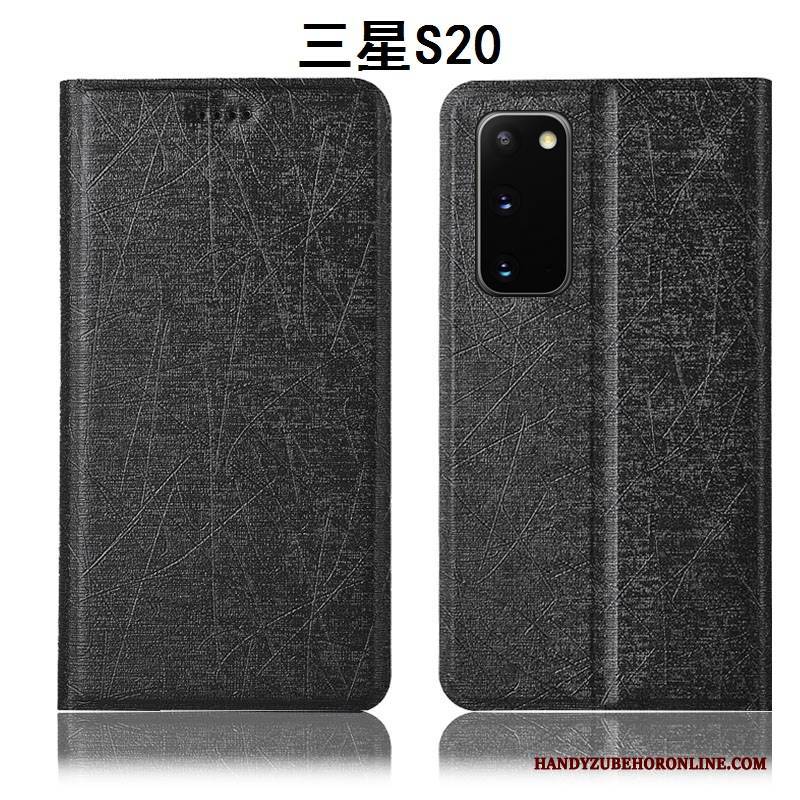 Hülle Samsung Galaxy S20 Schutz Handyhüllen Baumwolle Und Leinen, Case Samsung Galaxy S20 Lederhülle