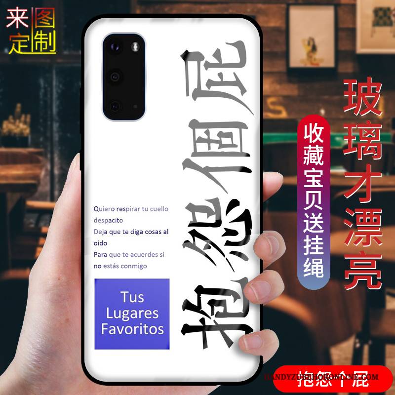 Hülle Samsung Galaxy S20 Schutz Trendmarke Persönlichkeit, Case Samsung Galaxy S20 Taschen Einfach Schwarz