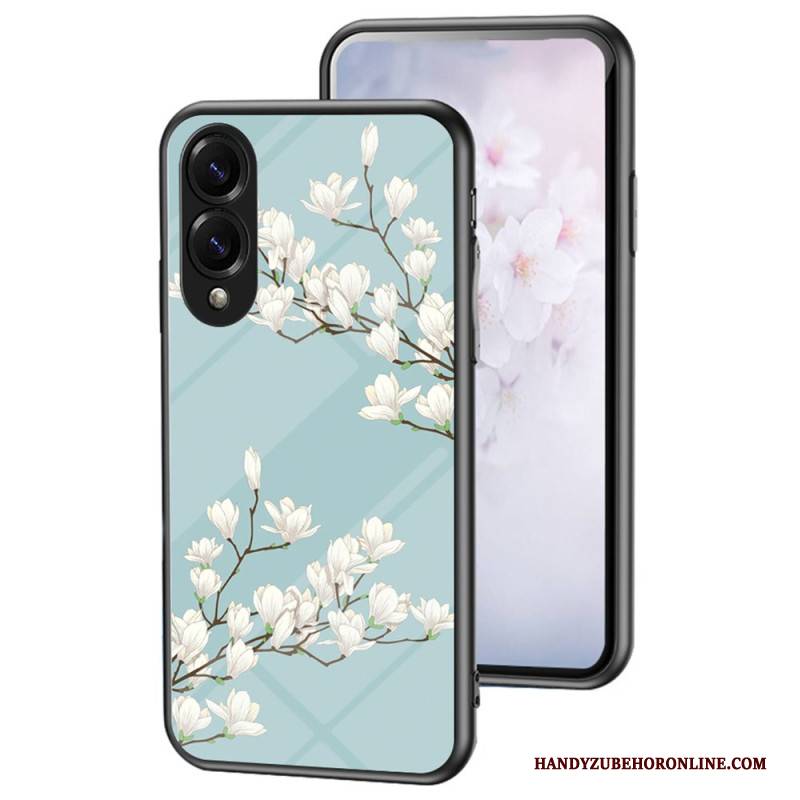 Hülle Samsung Galaxy S25 5g Edge Blumenmuster Aus Gehärtetem Glas