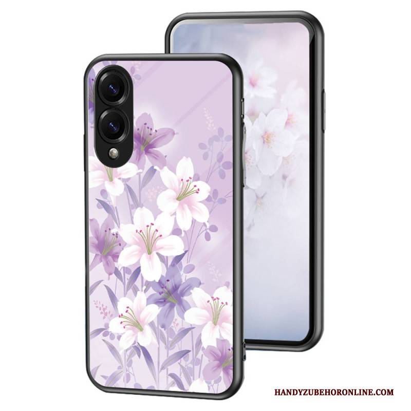 Hülle Samsung Galaxy S25 5g Edge Blumenmuster Aus Gehärtetem Glas