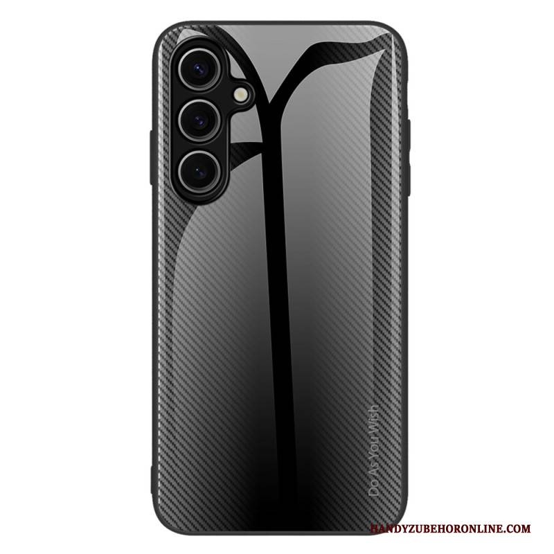 Hülle Samsung Galaxy S25 5g Gehärtetes Glas Mit Kohlefaser-optik