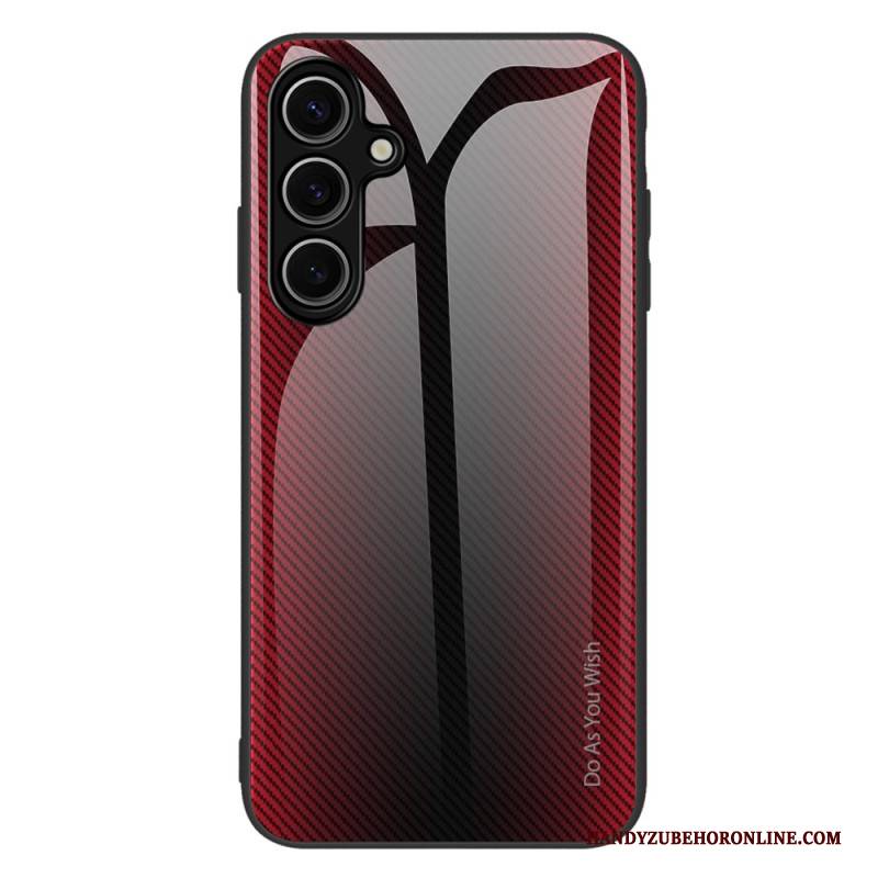 Hülle Samsung Galaxy S25 5g Gehärtetes Glas Mit Kohlefaser-optik