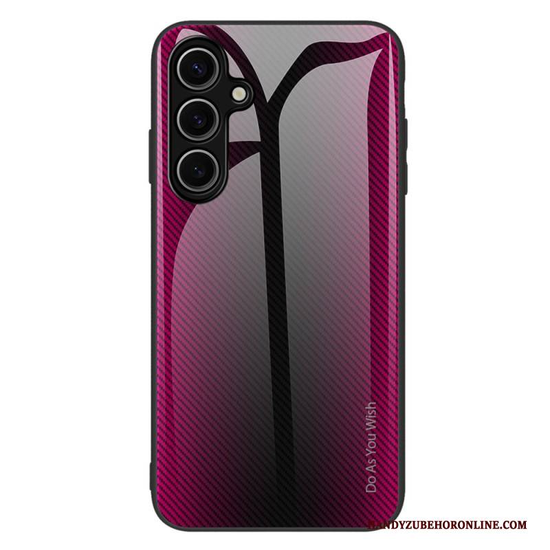 Hülle Samsung Galaxy S25 5g Gehärtetes Glas Mit Kohlefaser-optik