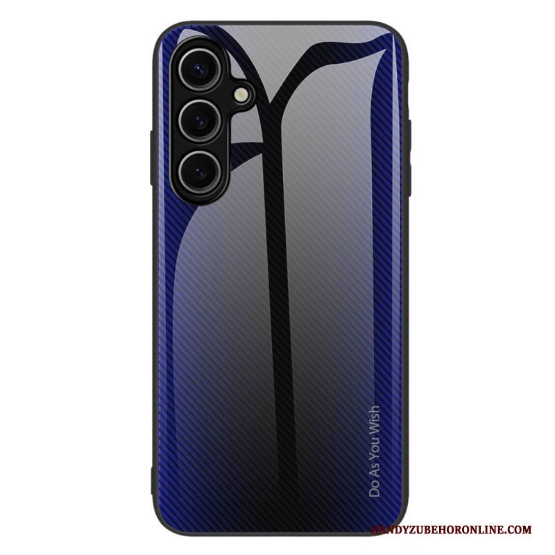 Hülle Samsung Galaxy S25 5g Gehärtetes Glas Mit Kohlefaser-optik