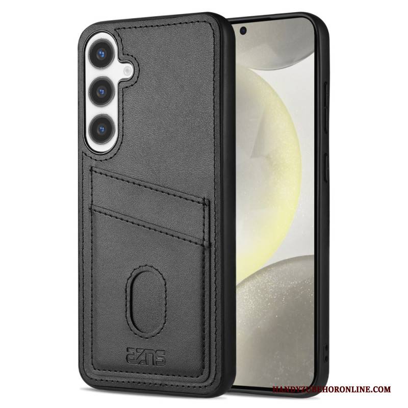 Hülle Samsung Galaxy S25 5g Handyhülle Kartenhalter Aus Strukturiertem Leder