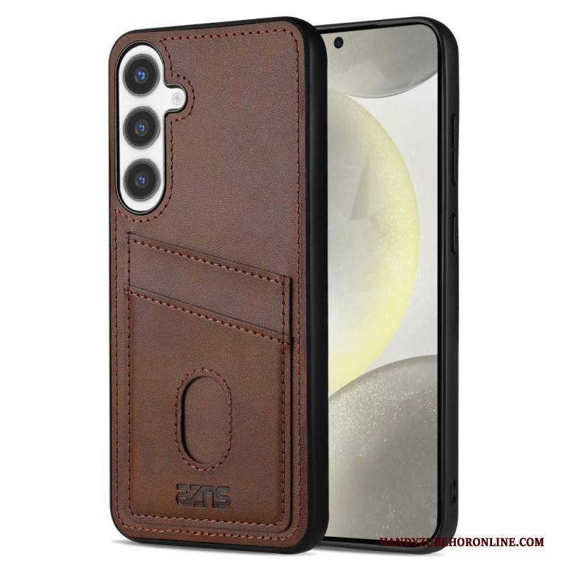 Hülle Samsung Galaxy S25 5g Handyhülle Kartenhalter Aus Strukturiertem Leder