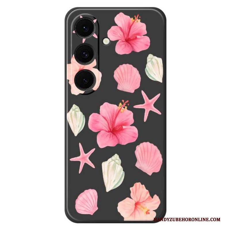Hülle Samsung Galaxy S25 Fe Handyhülle Silikon Mit Blume Und Muschel