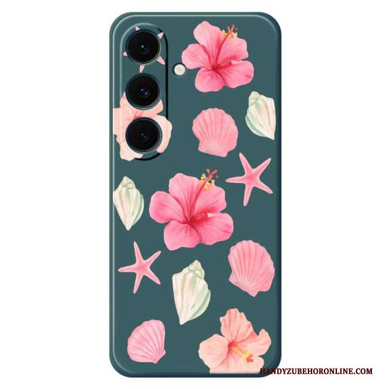 Hülle Samsung Galaxy S25 Fe Handyhülle Silikon Mit Blume Und Muschel