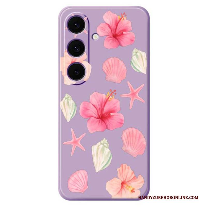Hülle Samsung Galaxy S25 Fe Handyhülle Silikon Mit Blume Und Muschel