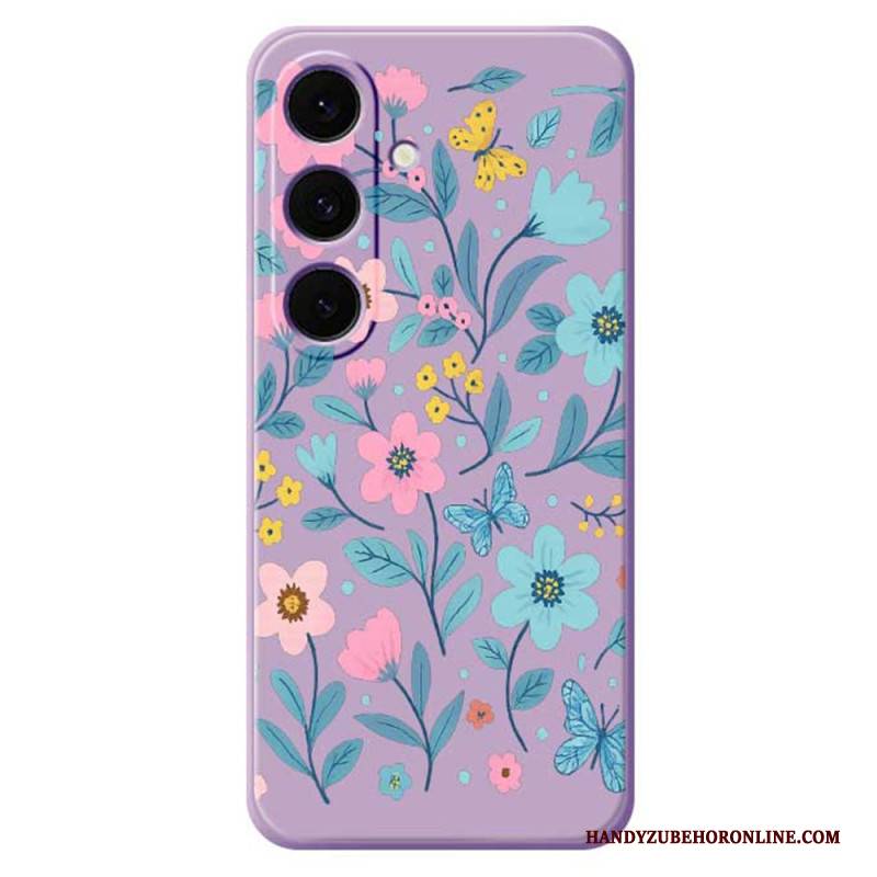 Hülle Samsung Galaxy S25 Fe Handyhülle Silikon Mit Blumenmuster
