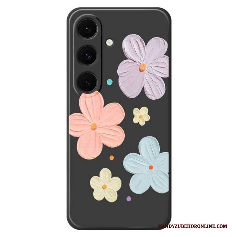 Hülle Samsung Galaxy S25 Fe Handyhülle Silikon Mit Pastellfarbener Blume