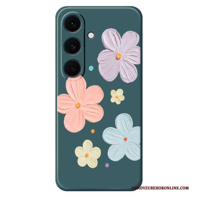 Hülle Samsung Galaxy S25 Fe Handyhülle Silikon Mit Pastellfarbener Blume