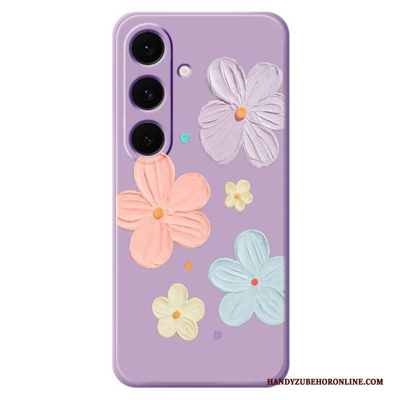 Hülle Samsung Galaxy S25 Fe Handyhülle Silikon Mit Pastellfarbener Blume