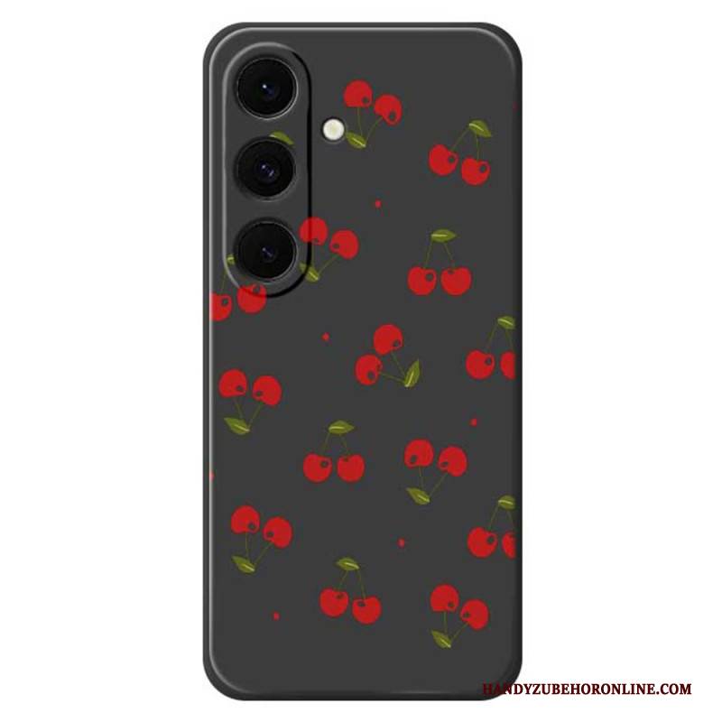 Hülle Samsung Galaxy S25 Fe Silikon Mit Kirschmuster