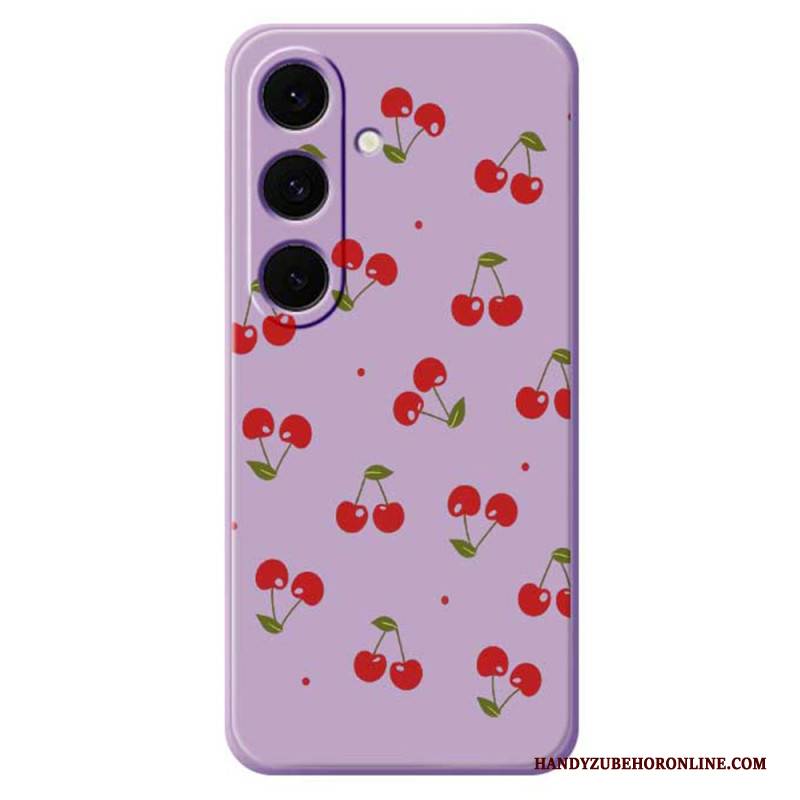 Hülle Samsung Galaxy S25 Fe Silikon Mit Kirschmuster