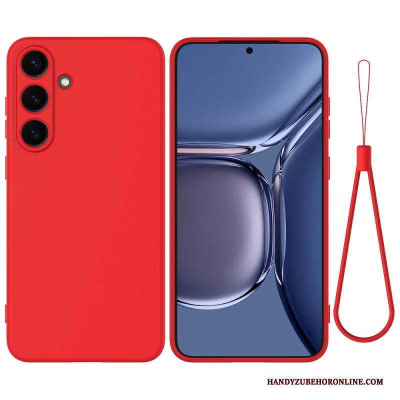 Hülle Samsung Galaxy S25 Plus 5g Flüssigsilikon Mit Riemen