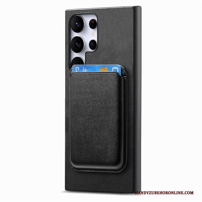 Hülle Samsung Galaxy S25 Ultra 5g Abnehmbarer Magnetischer Kartenhalter In Wildlederoptik