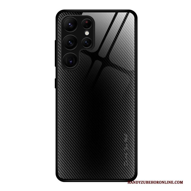 Hülle Samsung Galaxy S25 Ultra 5g Handyhülle Gehärtetes Glas Mit Carbonfaser-optik