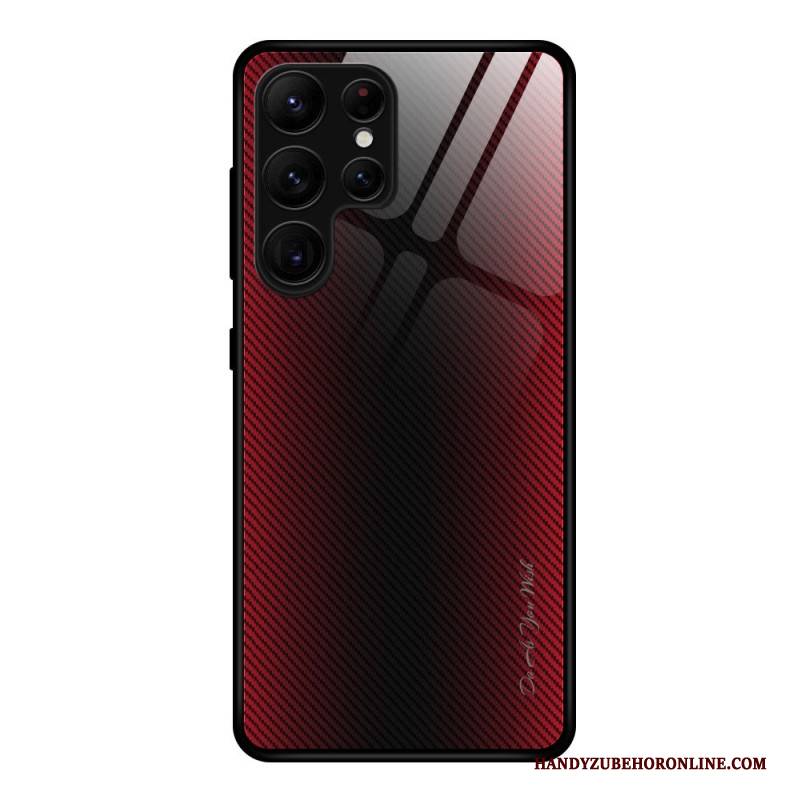 Hülle Samsung Galaxy S25 Ultra 5g Handyhülle Gehärtetes Glas Mit Carbonfaser-optik