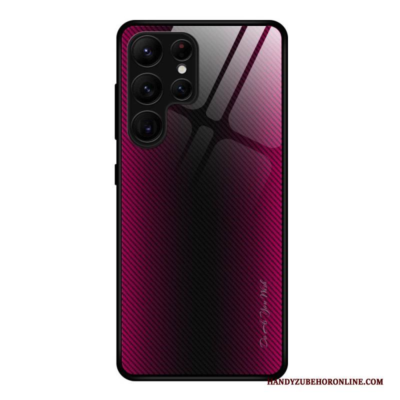 Hülle Samsung Galaxy S25 Ultra 5g Handyhülle Gehärtetes Glas Mit Carbonfaser-optik