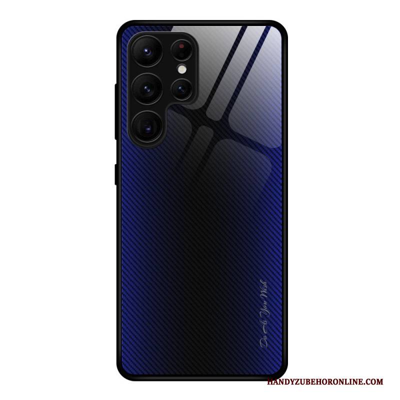 Hülle Samsung Galaxy S25 Ultra 5g Handyhülle Gehärtetes Glas Mit Carbonfaser-optik