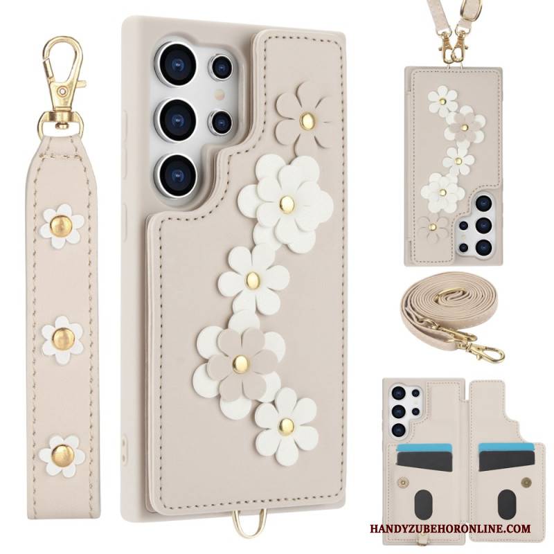 Hülle Samsung Galaxy S25 Ultra 5g Handyhülle Kartenhalter Mit Lanyard Und Schultergurt