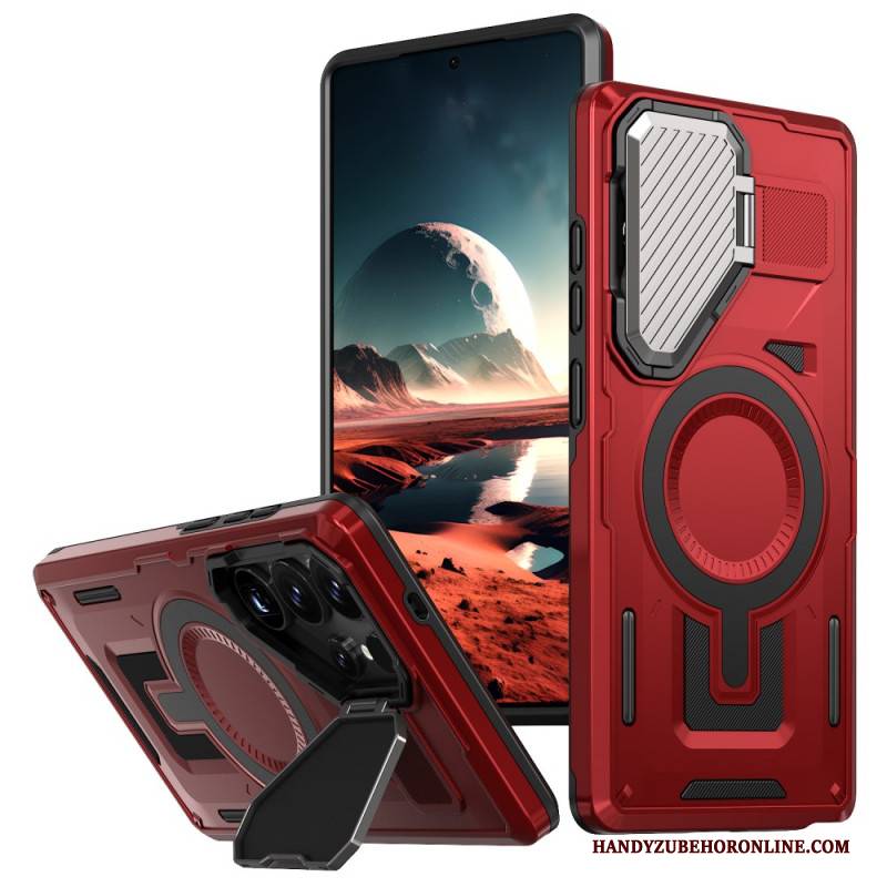 Hülle Samsung Galaxy S25 Ultra 5g Metalleffekt Mit Linsenabdeckung Und Ständer