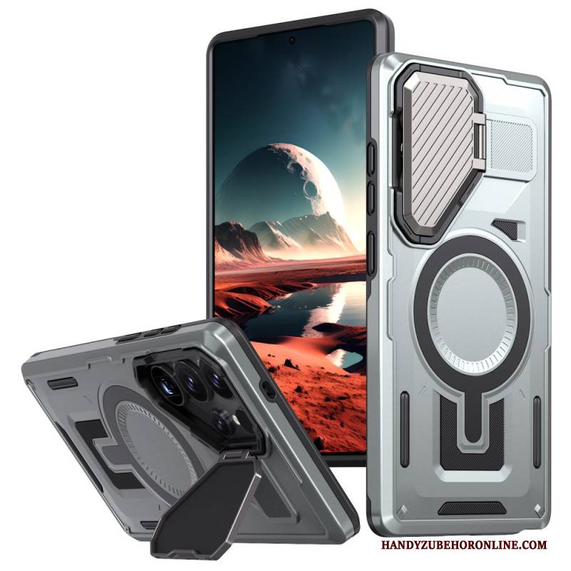 Hülle Samsung Galaxy S25 Ultra 5g Metalleffekt Mit Linsenabdeckung Und Ständer