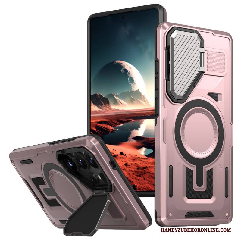 Hülle Samsung Galaxy S25 Ultra 5g Metalleffekt Mit Linsenabdeckung Und Ständer