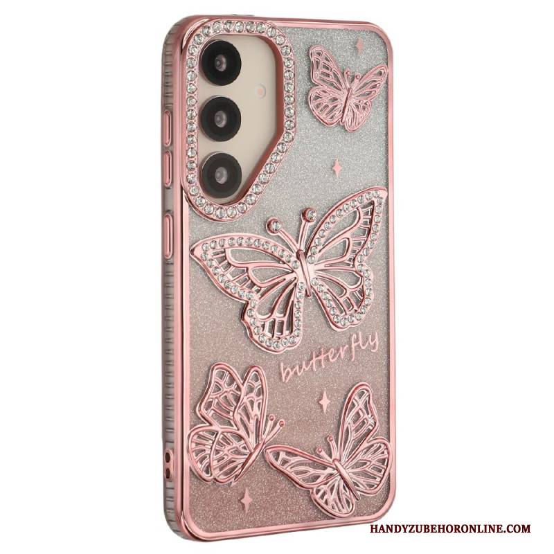 Hülle Samsung Galaxy S26 Handyhülle 3d-schmetterlinge Und Strasssteine