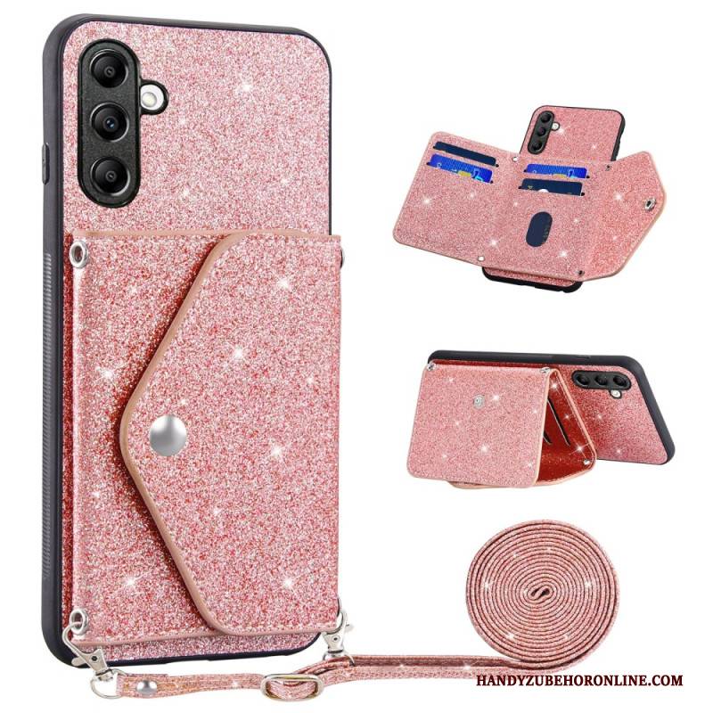 Hülle Samsung Galaxy S26 Handyhülle Glitzernder Kartenhalter Und Schultergurt