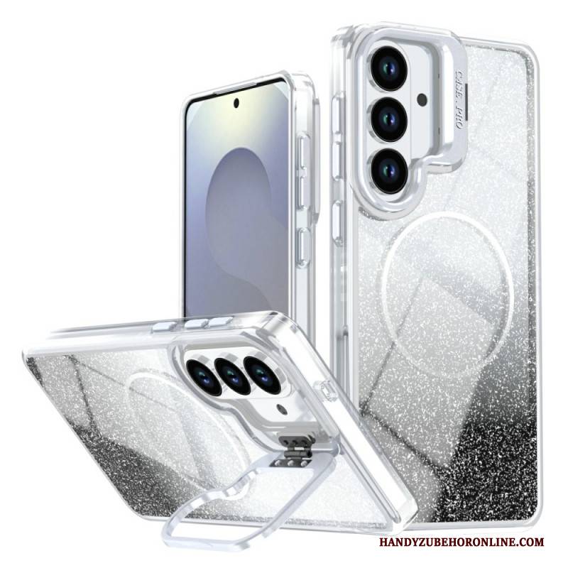 Hülle Samsung Galaxy S26 Handyhülle Magnetisch Mit Farbverlauf Und Glitzer Sowie Faltbarem Ständer