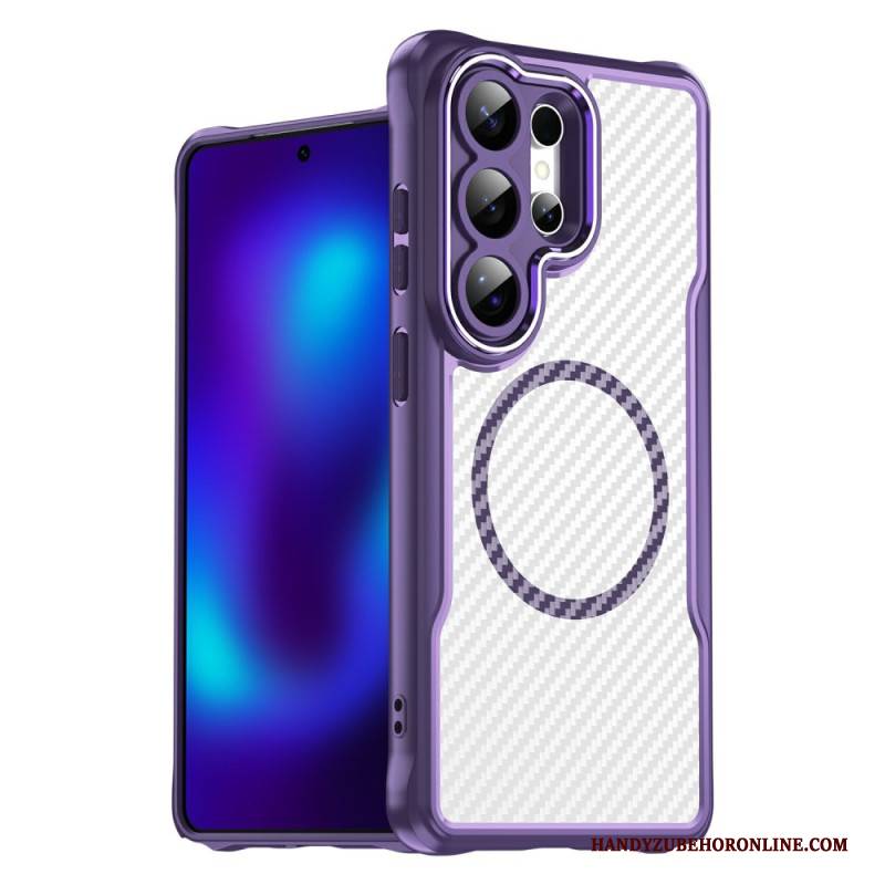 Hülle Samsung Galaxy S26 Ultra Magsafe Hybrid-schutz Carbonfaser-textur