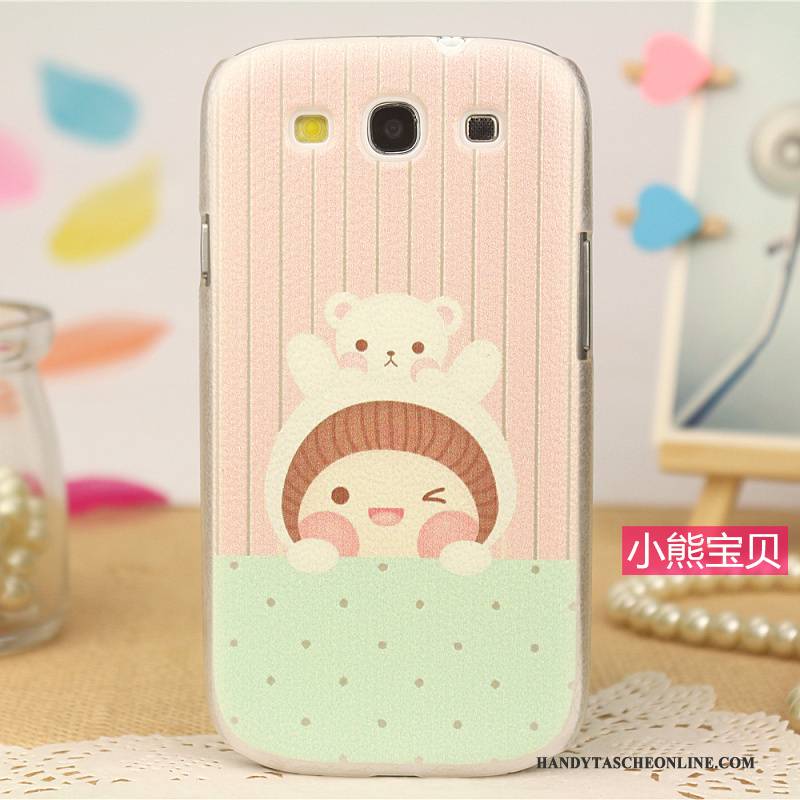 Hülle Samsung Galaxy S3 Leder Handyhüllen Muster, Case Samsung Galaxy S3 Schutz Trend Rosa