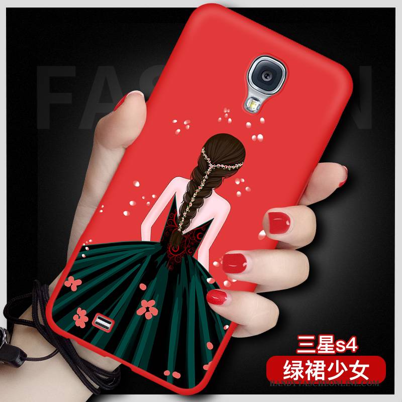 Hülle Samsung Galaxy S4 Karikatur Handyhüllen Rot, Case Samsung Galaxy S4 Taschen Anti-sturz