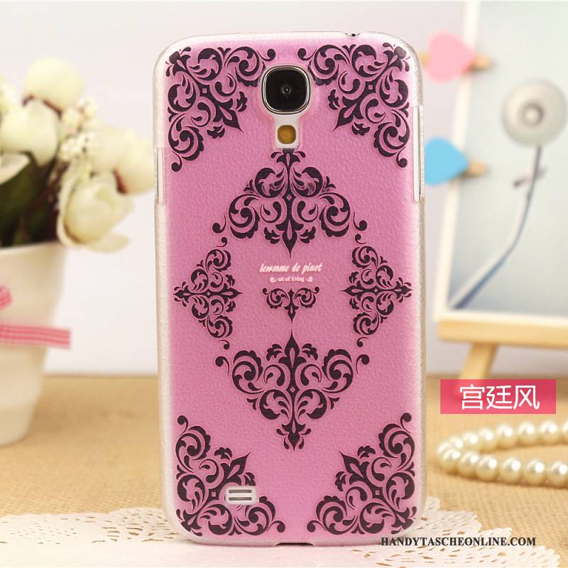 Hülle Samsung Galaxy S4 Leder Muster Handyhüllen, Case Samsung Galaxy S4 Schutz Rosa Neu