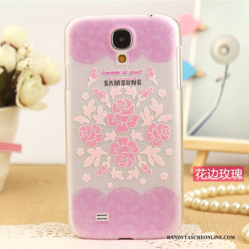 Hülle Samsung Galaxy S4 Leder Muster Handyhüllen, Case Samsung Galaxy S4 Schutz Rosa Neu