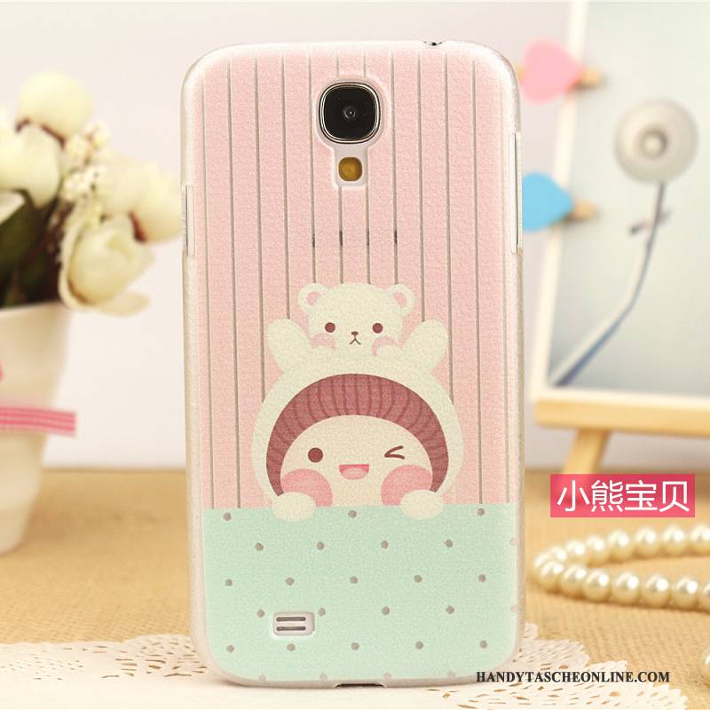 Hülle Samsung Galaxy S4 Leder Muster Handyhüllen, Case Samsung Galaxy S4 Schutz Rosa Neu